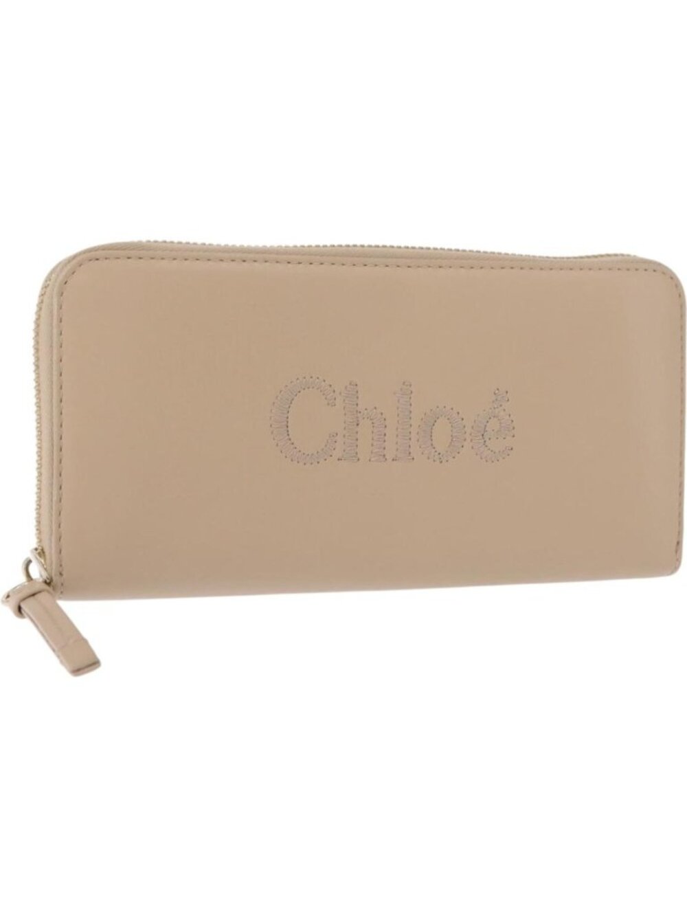 Chloe Sense Long Wallet Leather Beige